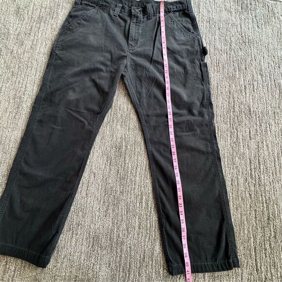 Carhartt Men's Relaxed Fit 100% Cotton Carpenter Utility Jeans Black Size 40x30 - Picture 11 of 11